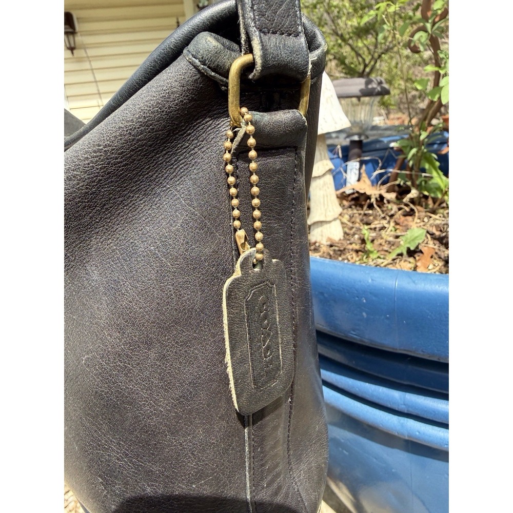 Coach Vintage Nottingham British Binocular Crossbody Bag Black Leather USA - Picture 6 of 16